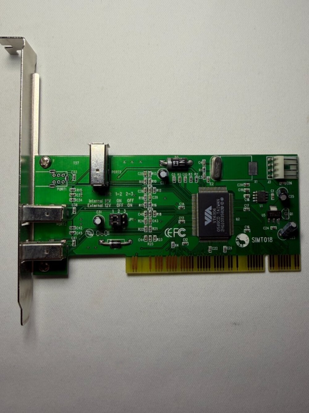 Inland VT6306 Firewire PCI Card MA3303 2 External 1 Internal Port Tested Working